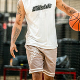 Bold Basketball Shorts in Tan