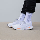 Elite Socks in White/Grey