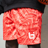 M2 Mesh Shorts in Red Waves