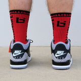 Elite Socks in Red/Black
