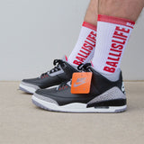 Elite Socks in White/Red