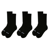 Solid Mid Sock Bundle in Black (3-Pack)